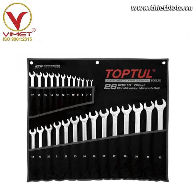 Bộ cờ lê vòng miệng TOPTUL GPAA2602